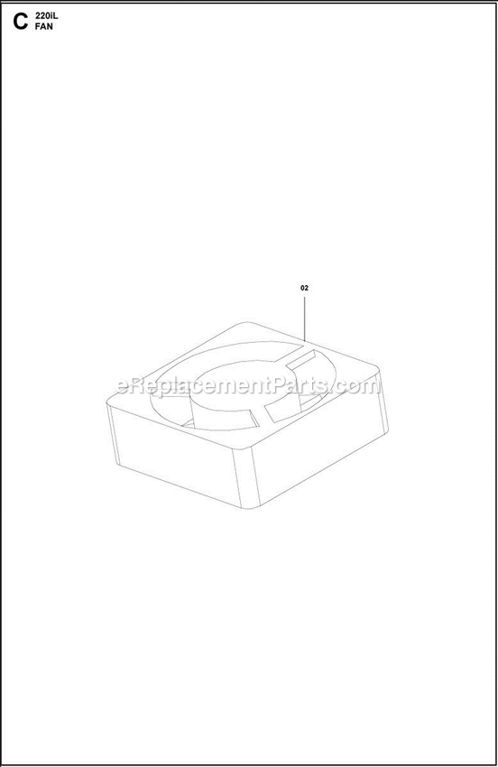 Fan Diagram and Parts List for 220IL  Husqvarna Trimmer