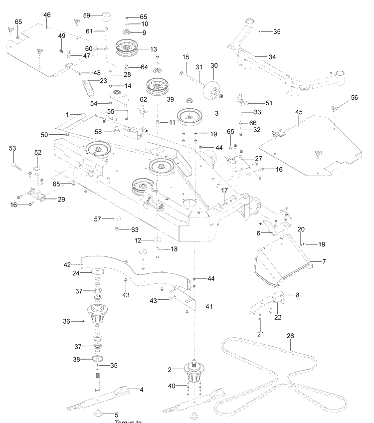 61 Inch Mower Deck Diagram and Parts List for WHF6123 (966947007)(2009-09) Husqvarna Lawn Mower