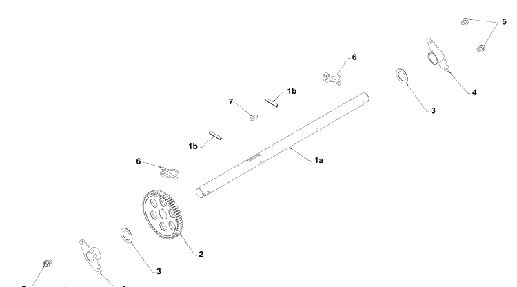 Axle Diagram and Parts List for 924SB (96193003501)(2008-10) Husqvarna Snow Blower