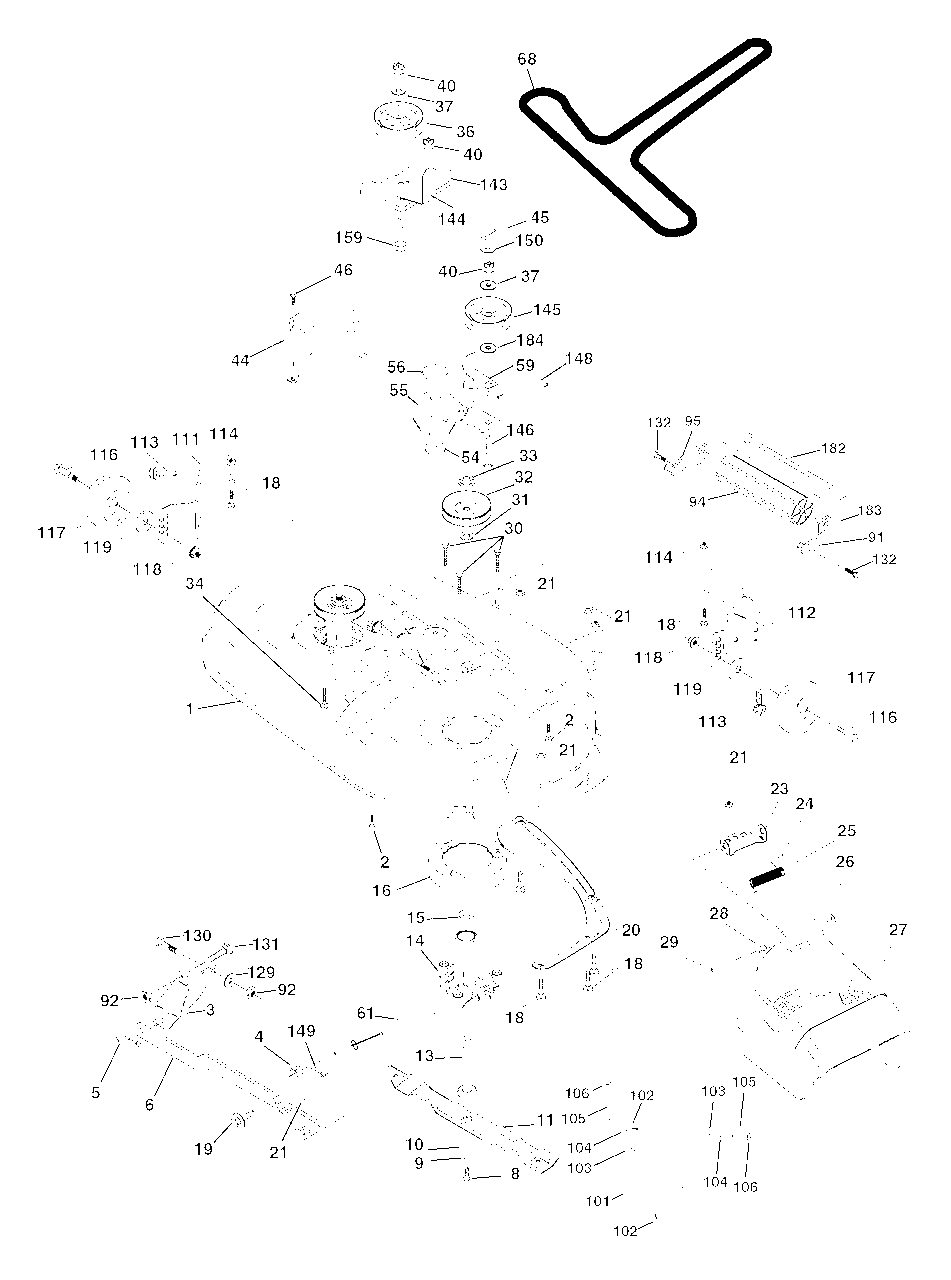 Mower Deck Diagram and Parts List for YTH2242 (954570383-A)(2003-01) Husqvarna Lawn Tractor