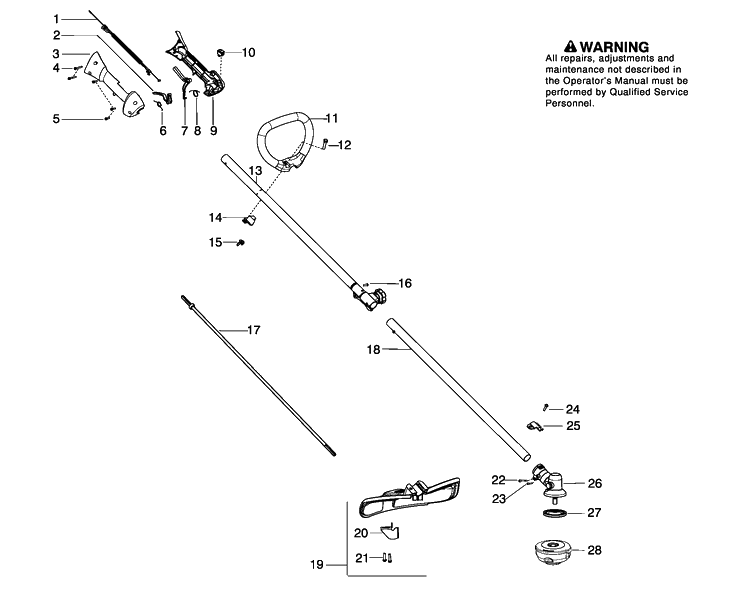 Repair Parts 1 Diagram and Parts List for 128LD 2008-11 Husqvarna Trimmer