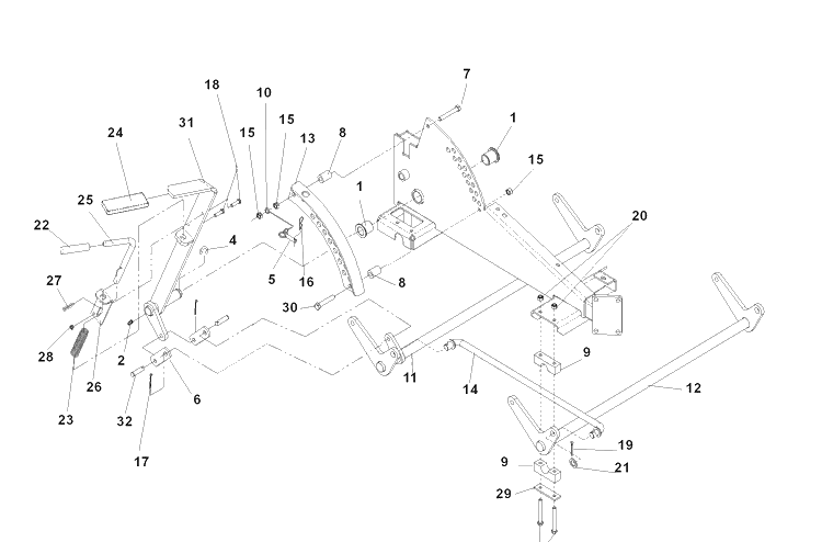Mower Lift/Deck Lift Diagram and Parts List for IZ5225TXPKOA (968999307)(2007-04) Husqvarna Lawn Mower