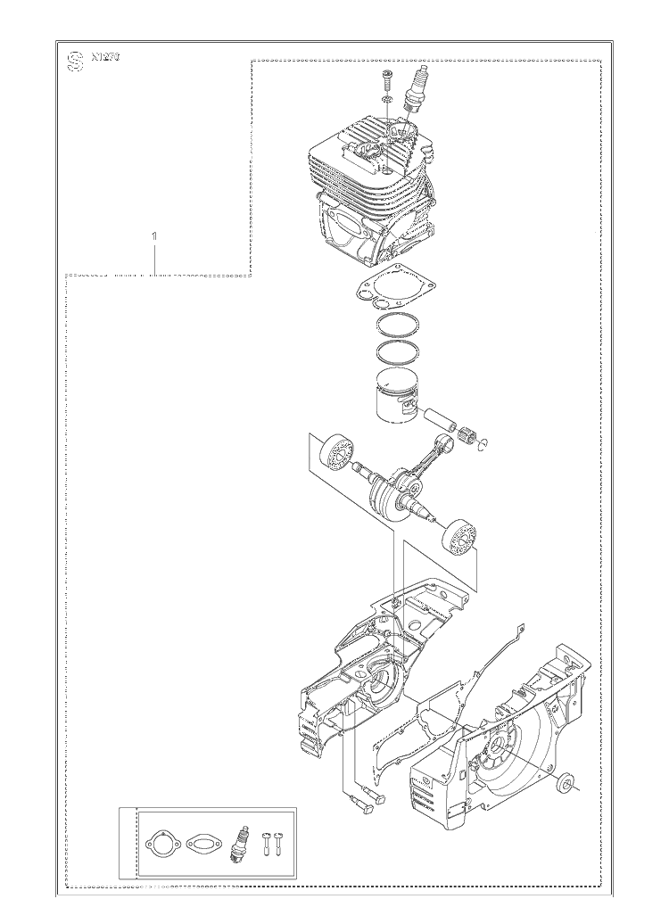 Short Block Diagram and Parts List for K1270 (K1270 Rail)(2016-07) Husqvarna Table Saw Accessories