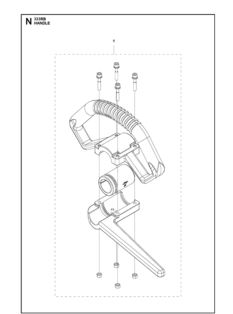 Handle Diagram and Parts List for 333RBMARKII (967968001)(2019-04) Husqvarna Edger