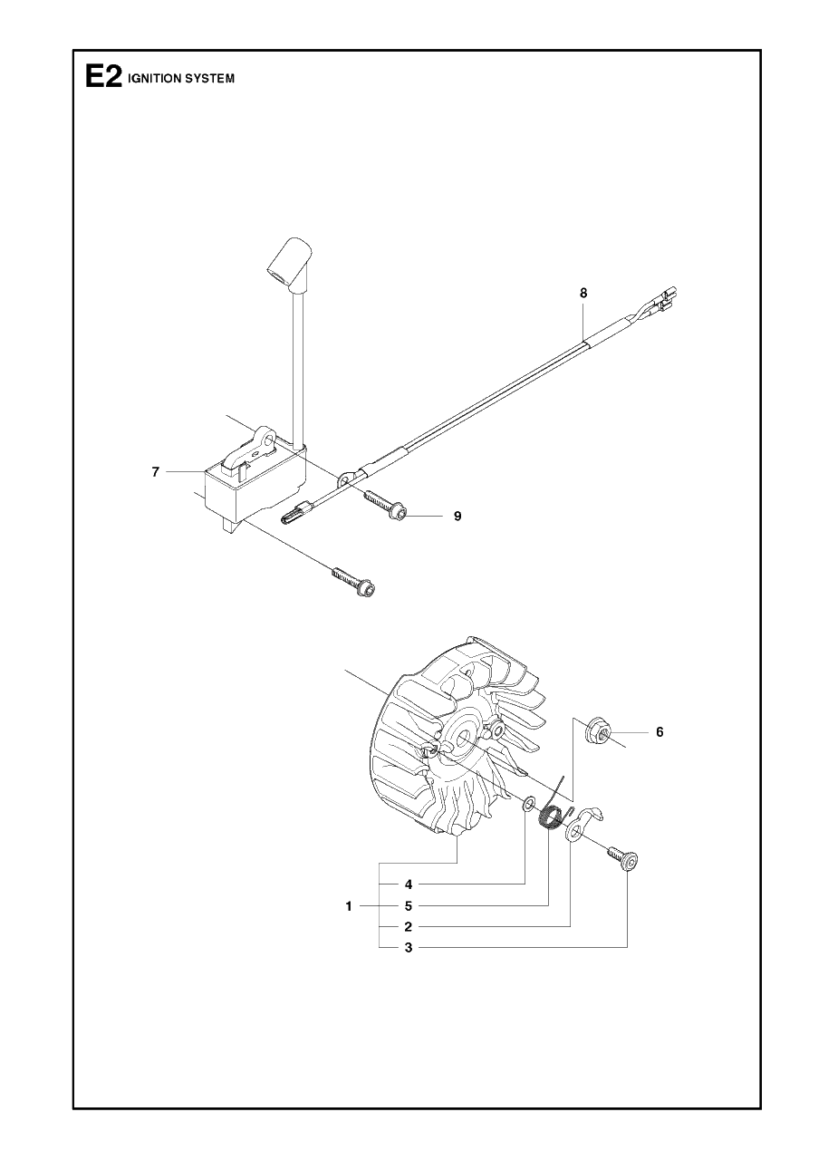 Ignition System 3 Diagram and Parts List for 450RANCHER  Husqvarna Chainsaw