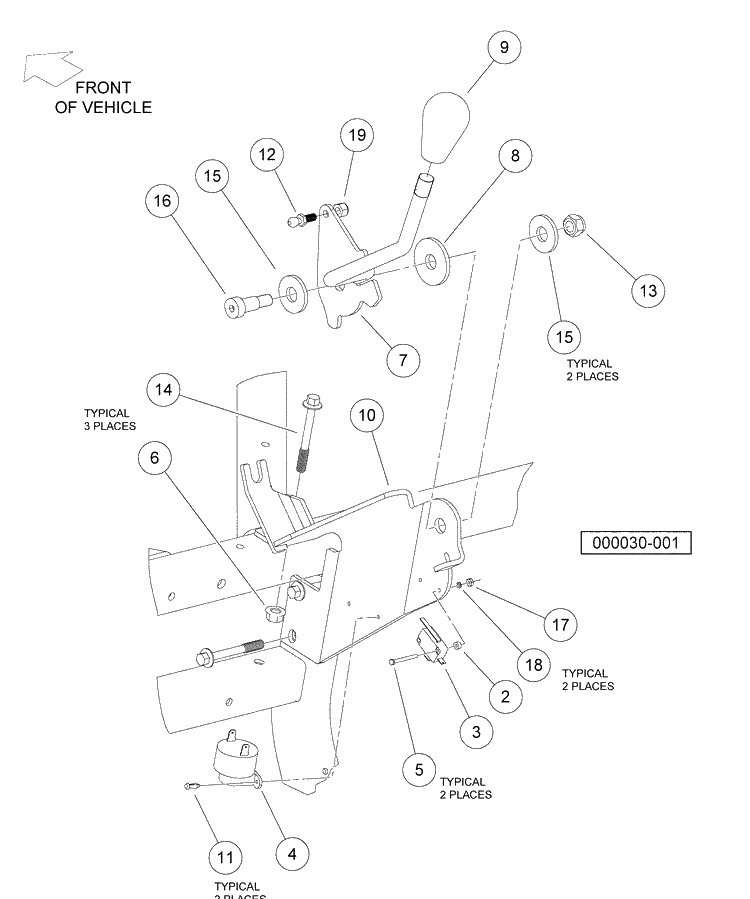 Forward/Reverse Shifter Assembly 2 Diagram and Parts List for HUV4420G 2006-11 Husqvarna Lawn Tractor
