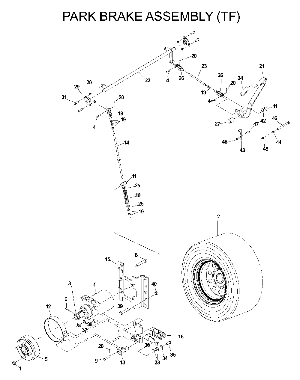 Parking Brake Diagram and Parts List for IZ5223KOA (968999208)(2004-09) Husqvarna Lawn Tractor