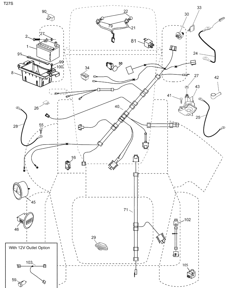 Electrical Diagram and Parts List for 2246LS (96043007600)(2008-12) Husqvarna Lawn Mower