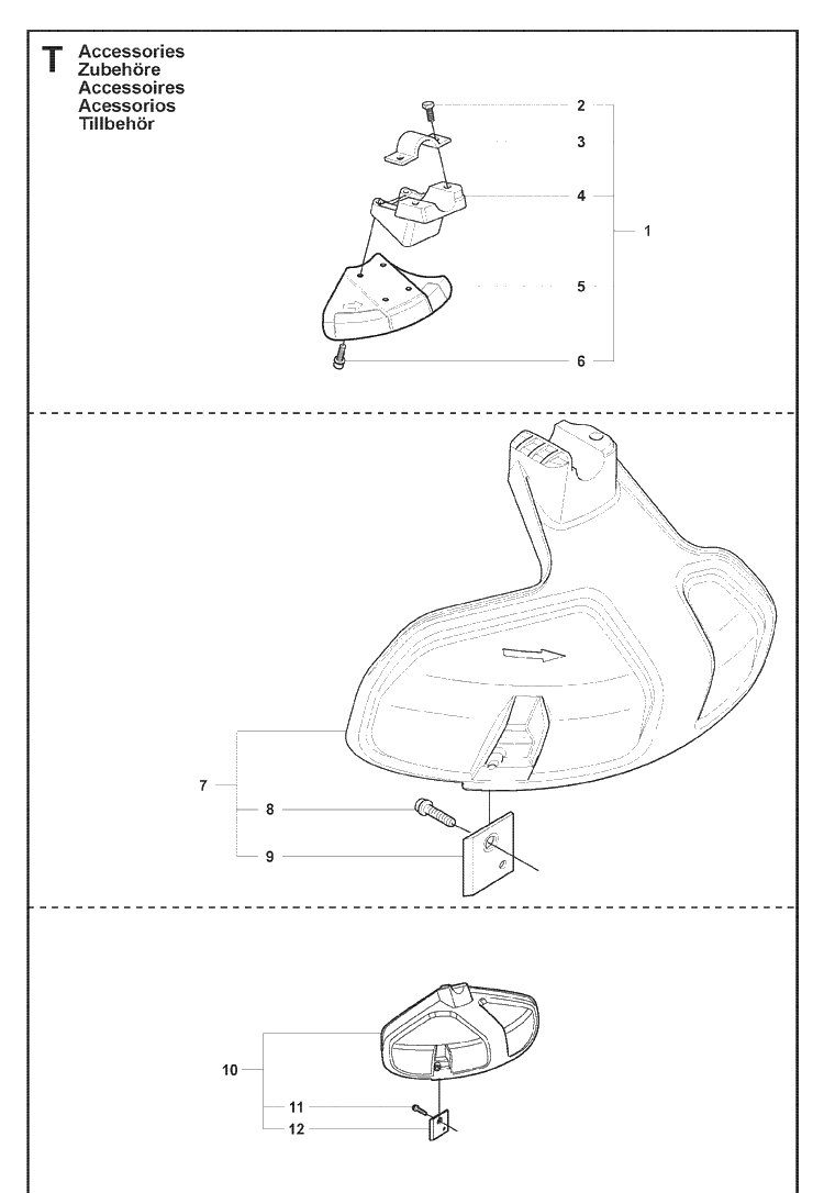 Accessories Diagram and Parts List for 327LX 20080900001-Current Husqvarna Edger