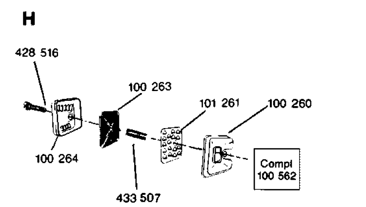 Muffler Diagram and Parts List for 35 19900100001-19902200000 Husqvarna Chainsaw
