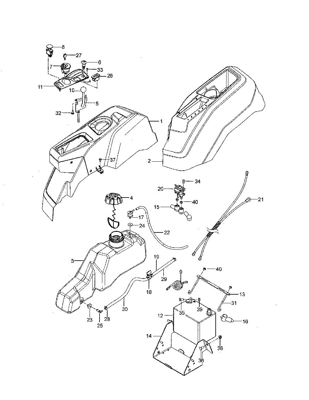 Ignition system Diagram and Parts List for 967844601-00  Husqvarna Lawn Mower