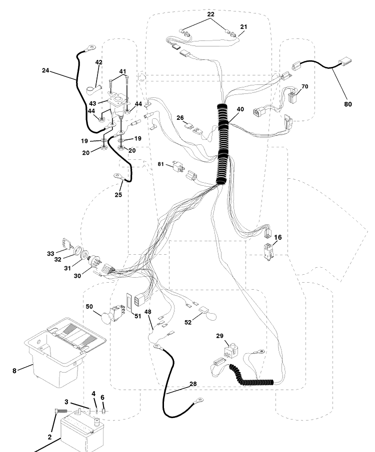 Electrical Diagram and Parts List for LTH130 (954140005G)(1998-07) Husqvarna Lawn Mower