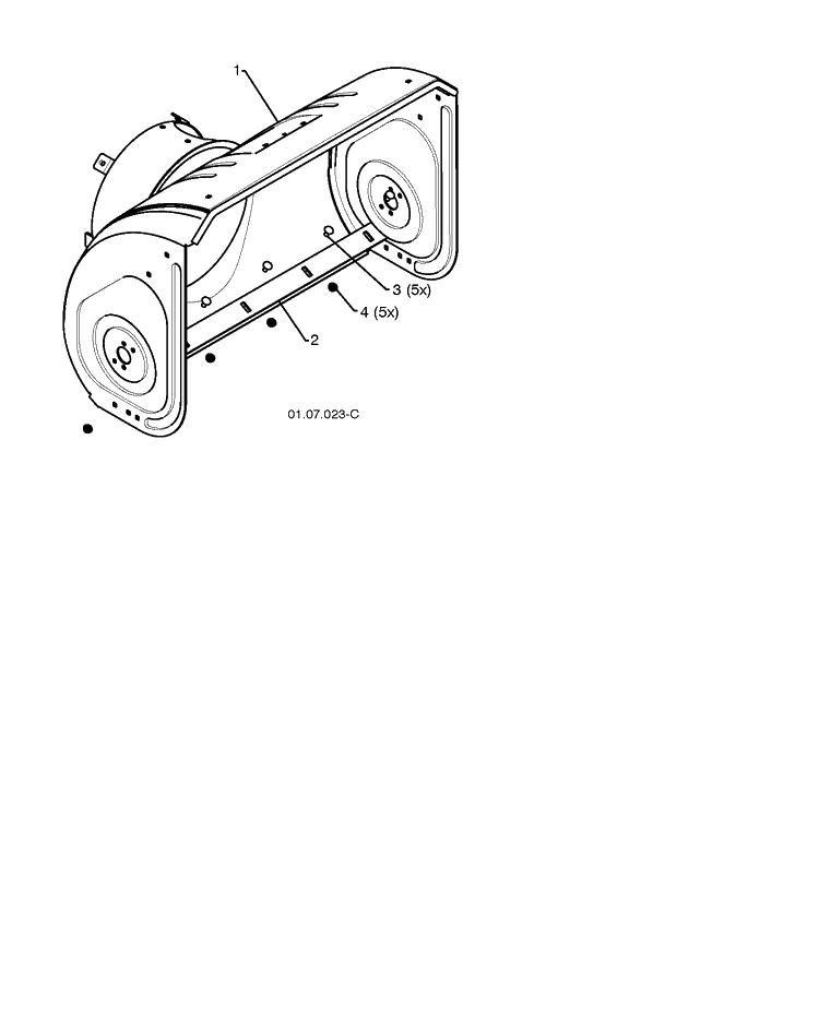 Auger Housing And Impeller 6 Diagram and Parts List for 15530SBLS 2009-08 Husqvarna Snow Blower