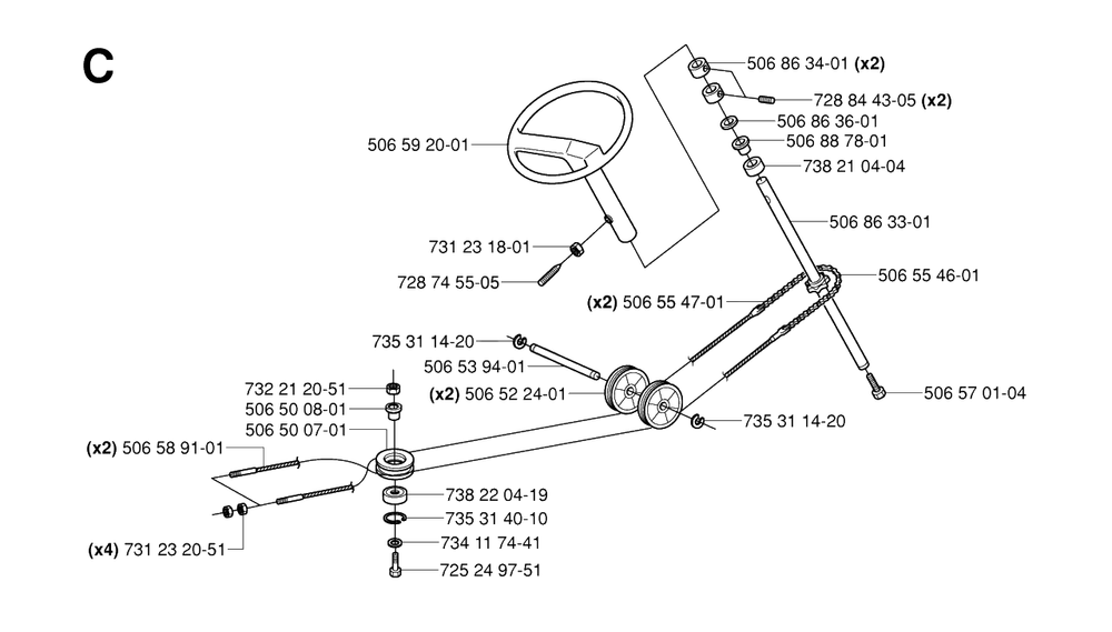 Engine Diagram and Parts List for R16 (953521401)(2006-01) Husqvarna Lawn Tractor