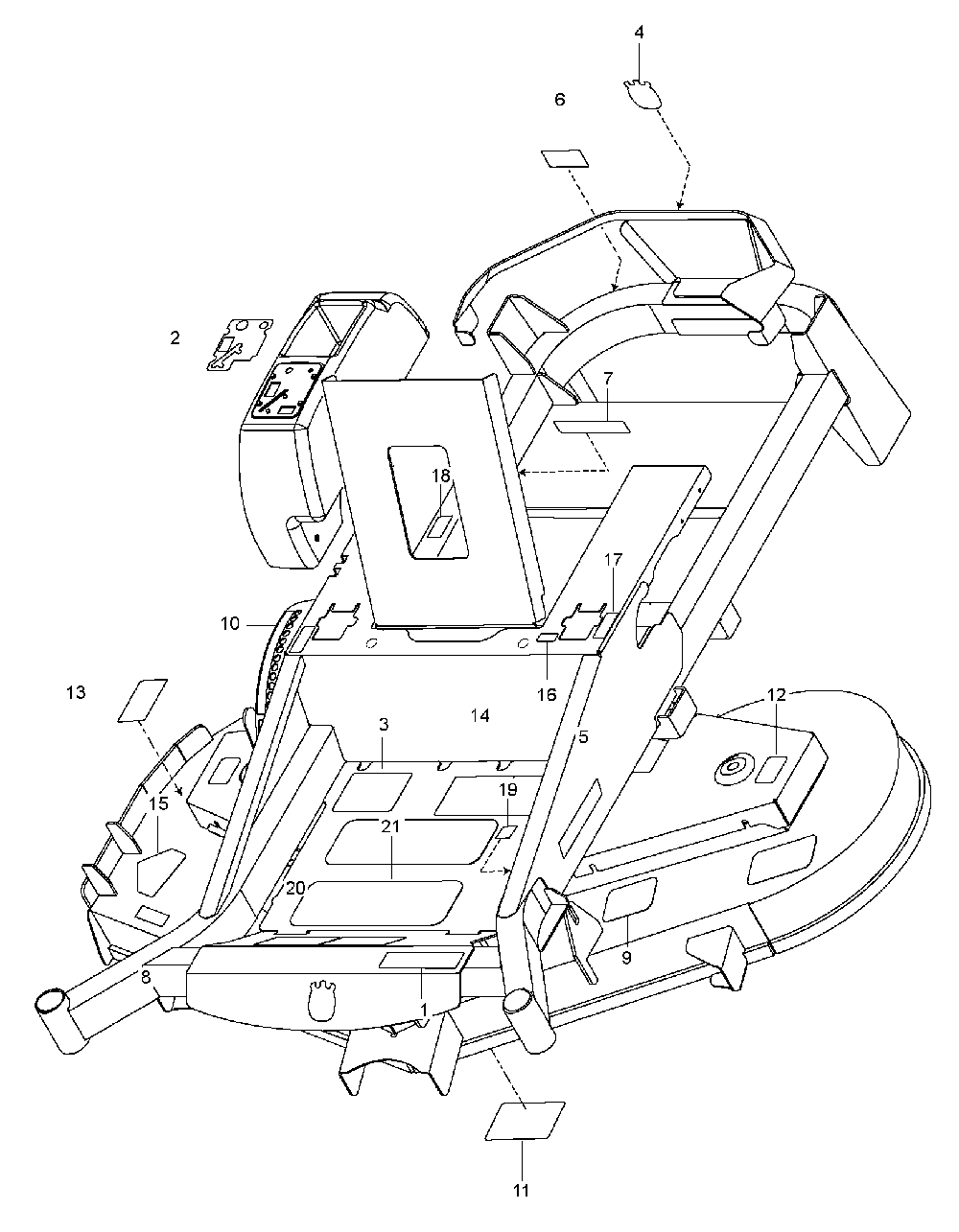 Decals Diagram and Parts List for MZ5226BF 966690503-00, 2012-07 Husqvarna Lawn Tractor