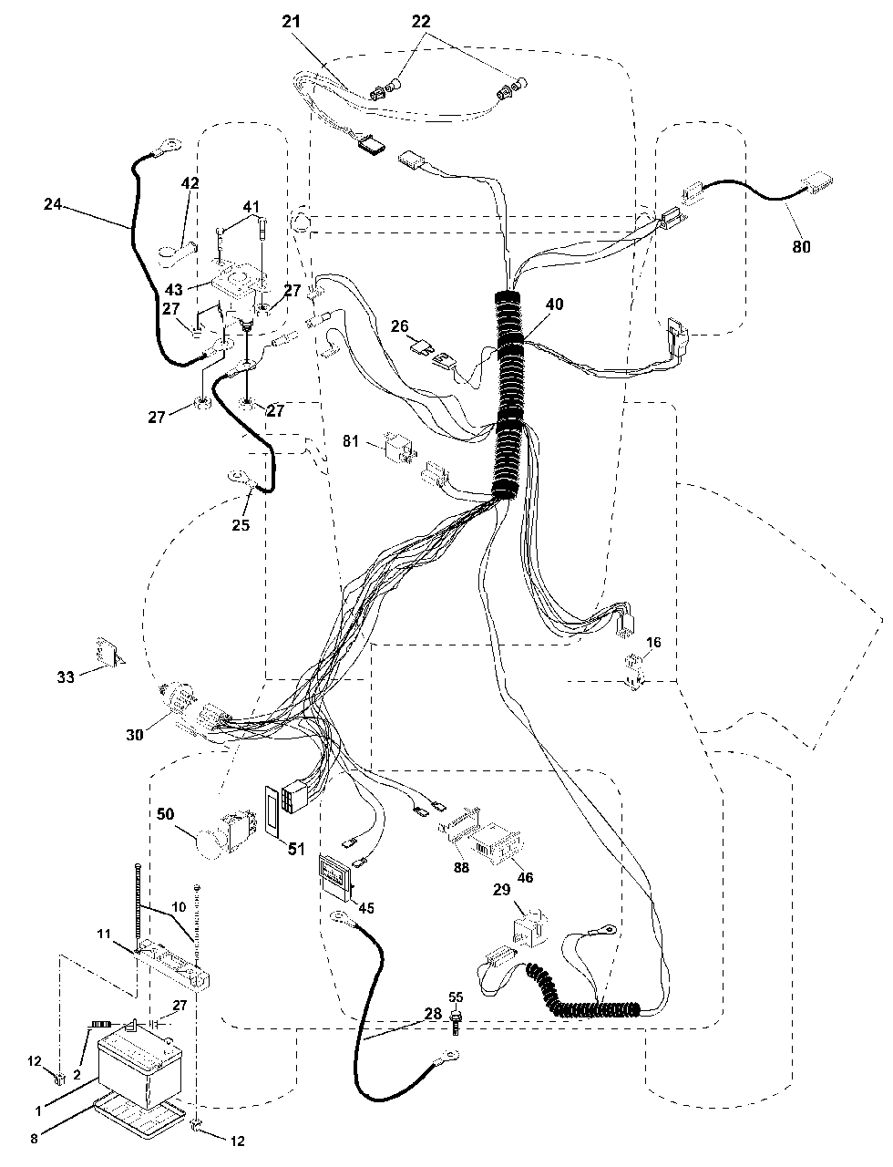 Electrical Diagram and Parts List for YTH1542XP (954567253-D)(2001-12) Husqvarna Lawn Tractor