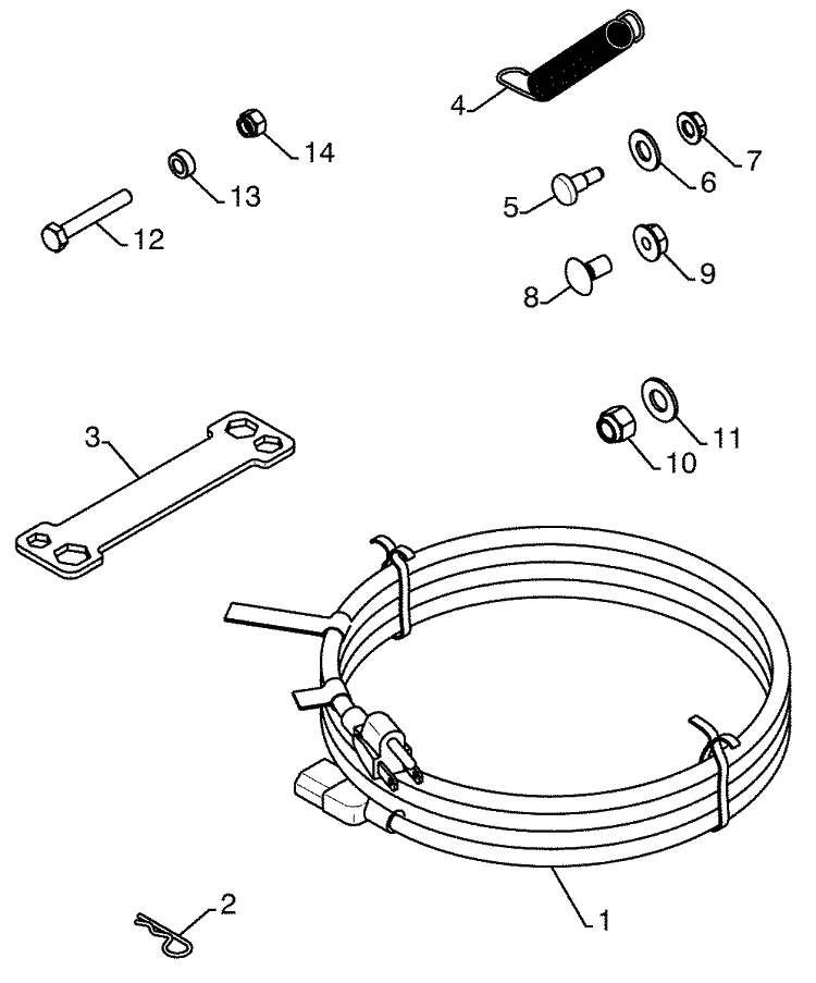 Bag Of Parts And Diagram and Parts List for 1130SB (96193004300)(2008-11) Husqvarna Snow Blower