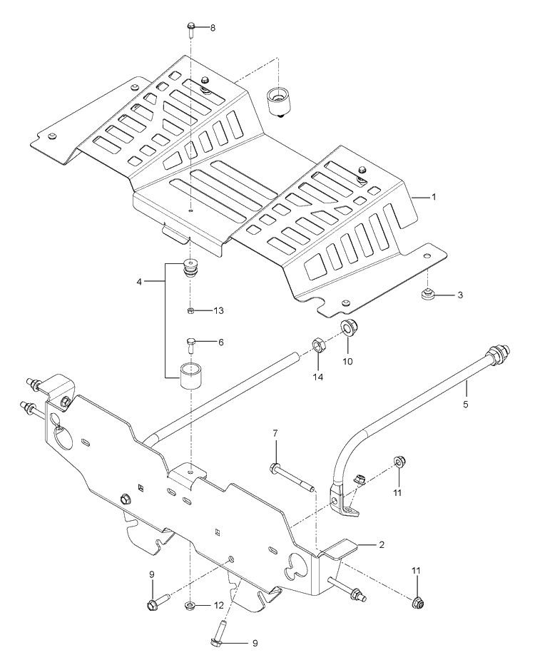 Guards Diagram and Parts List for Z554  Husqvarna Lawn Mower