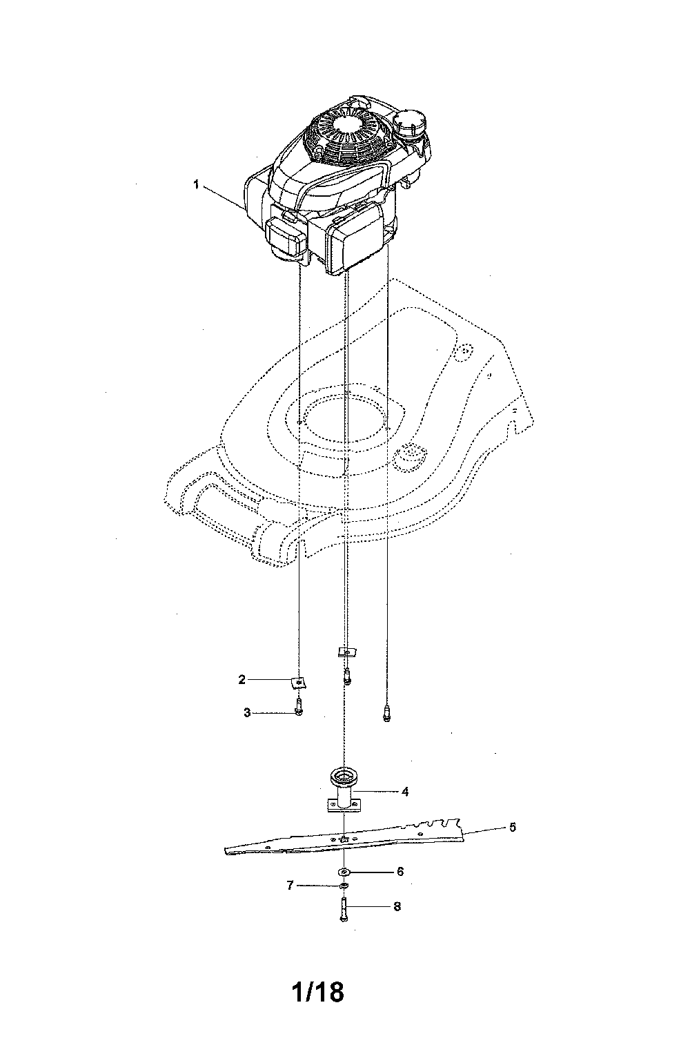 Engine Diagram and Parts List for 96145003600  Husqvarna Lawn Mower