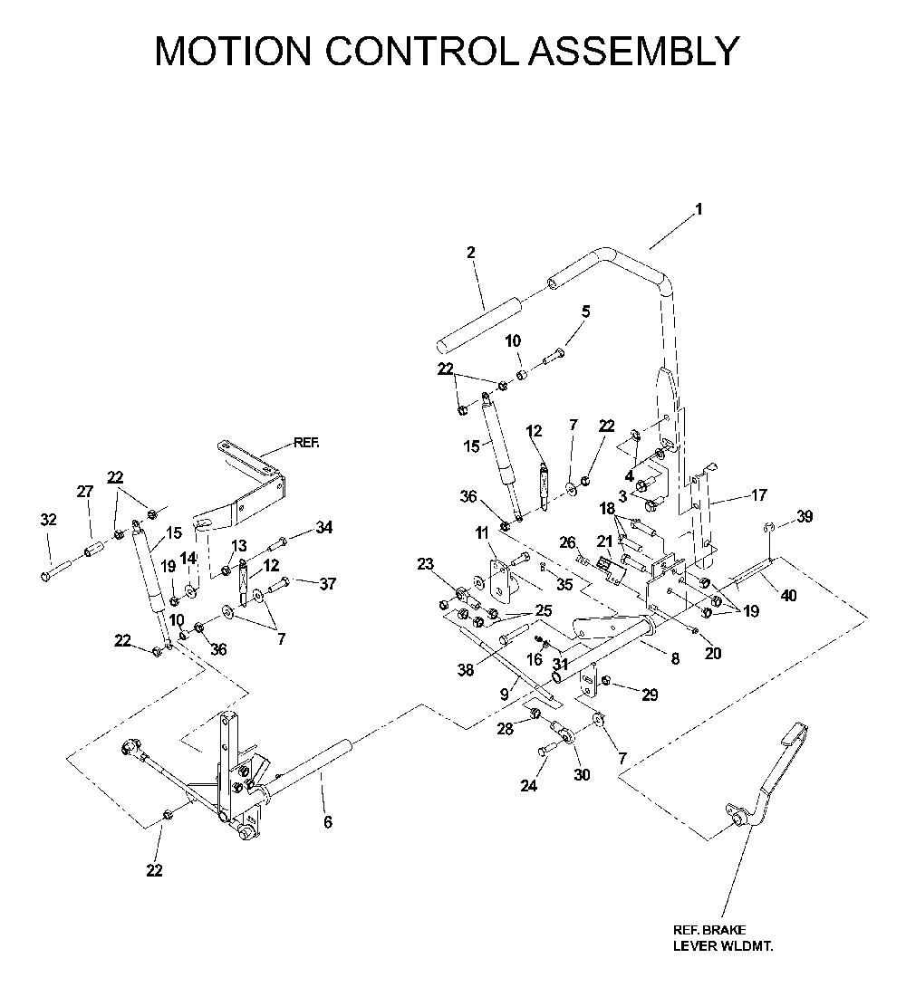 Handle And Controls Diagram and Parts List for IZ5223KOA (968999208)(2004-09) Husqvarna Lawn Tractor