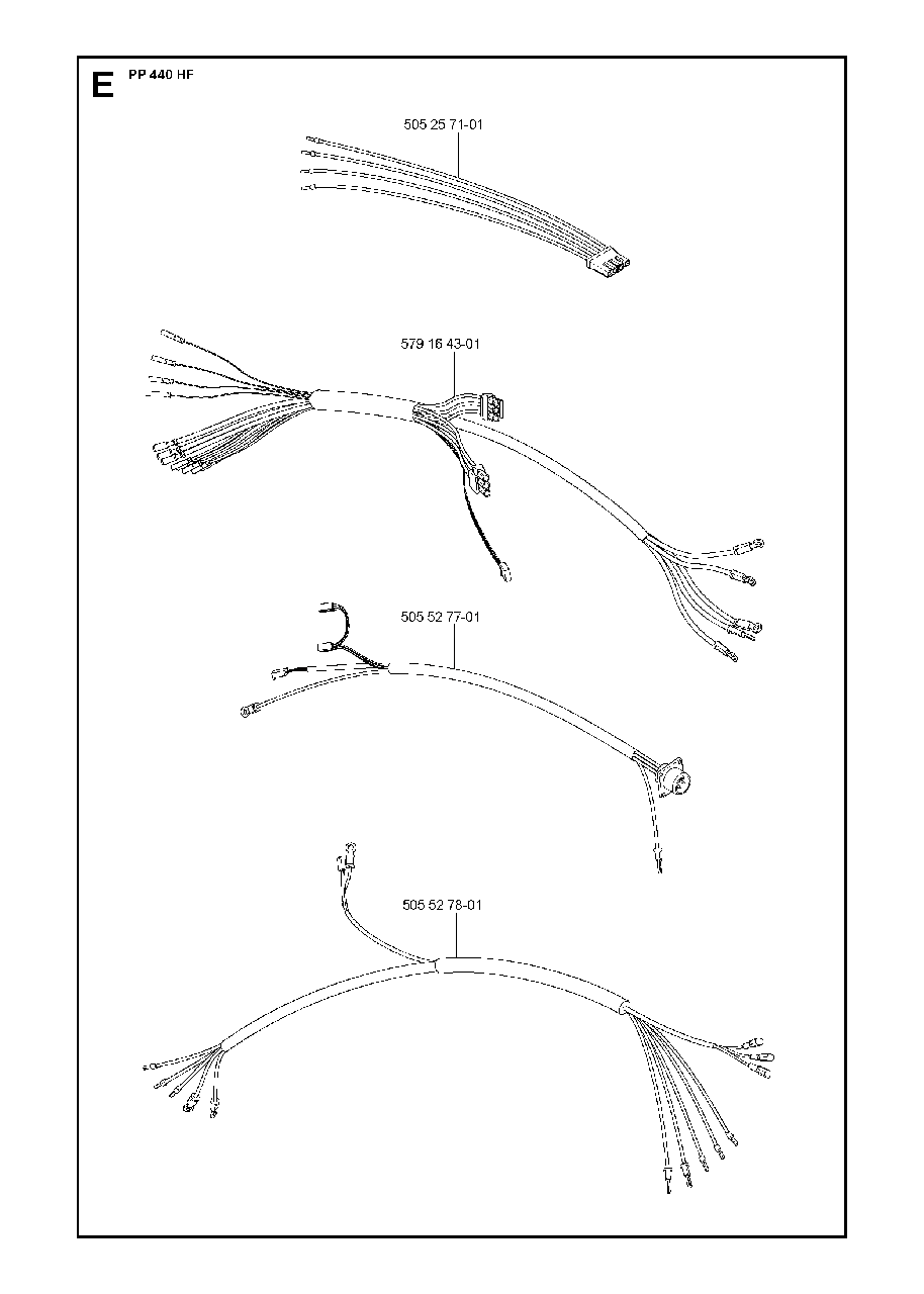 Electrical Diagram and Parts List for PP440 2012-03 Husqvarna Miscellaneous