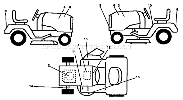 Page C Diagram and Parts List for YTH142 (H14H44A) (954000352) (1991-08) Husqvarna Lawn Tractor