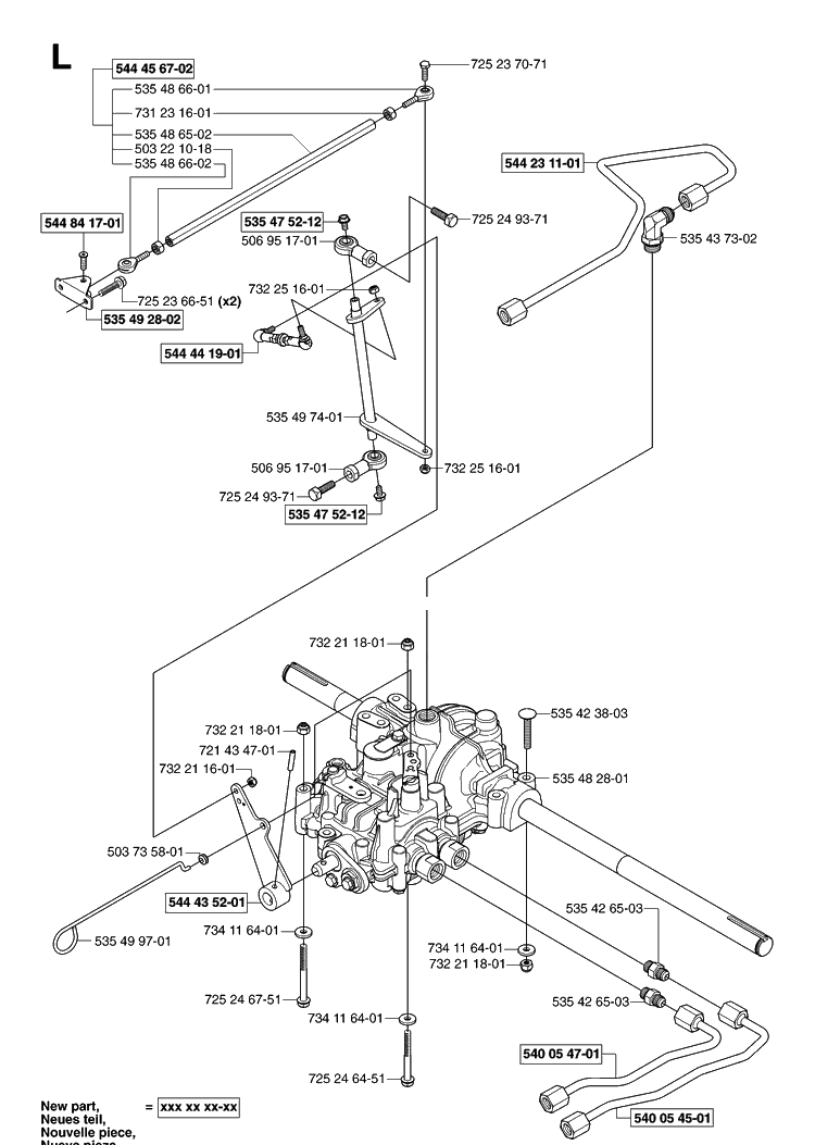 Transmission 3 Diagram and Parts List for PR18AWD (965095001)(2007-03) Husqvarna Lawn Mower
