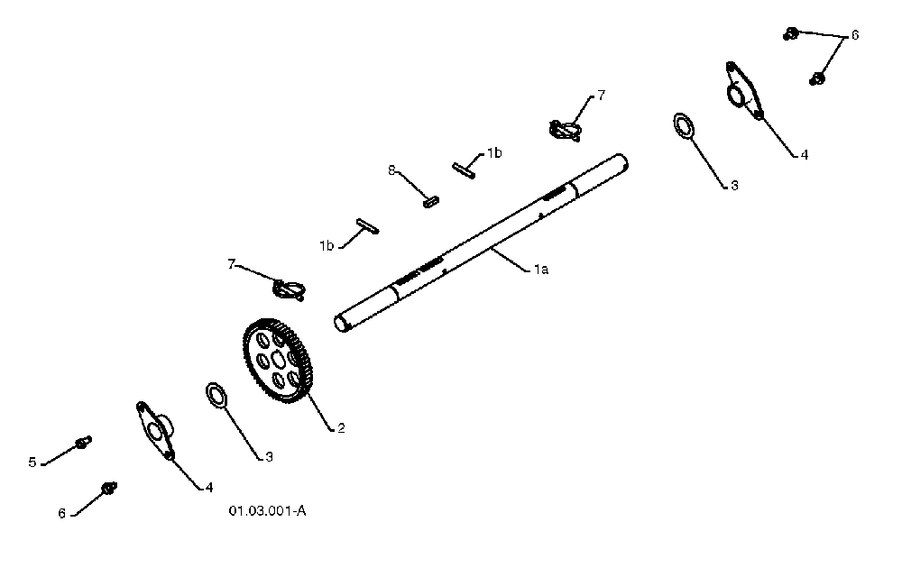 Drive Diagram and Parts List for 1830SB96193005701 2010-08 Husqvarna Snow Blower