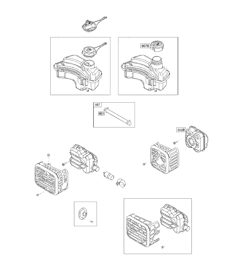 Fuel System Diagram and Parts List for 09P6020029H1 2017-01 Husqvarna Engine