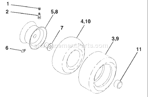 Page J Diagram and Parts List for LTH18542A (954571731) (2003-11) Husqvarna Lawn Tractor