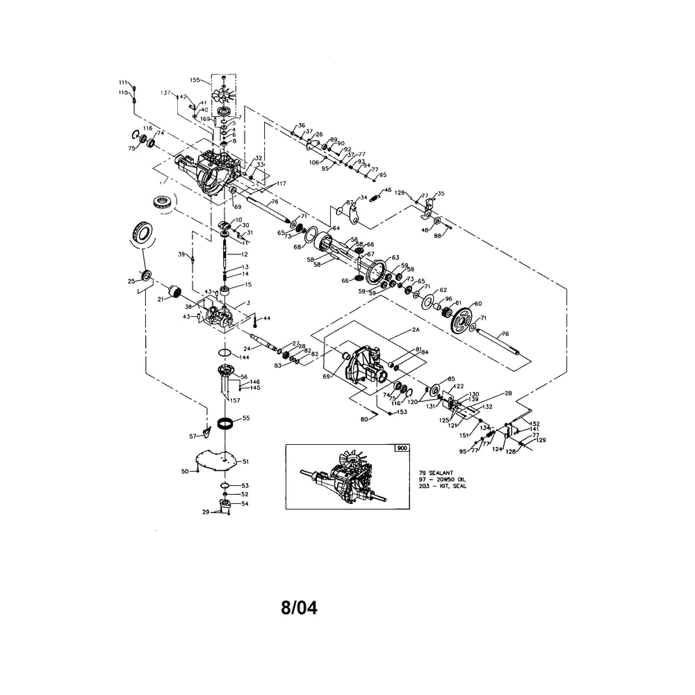 Transaxle >> Hydro Gear Transaxle Diagram and Parts List for 917279040  Husqvarna Lawn Tractor
