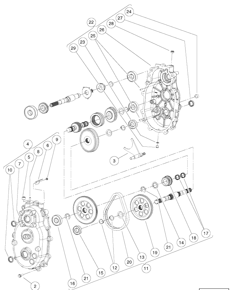 Transmission - Diesel Vehicles 1 Diagram and Parts List for HUV4421GXP 2009 Husqvarna Lawn Tractor