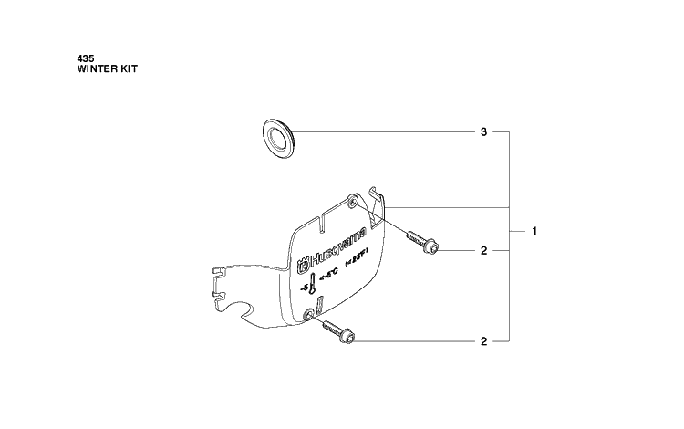 Winter Kit 2 Diagram and Parts List for 435 20102300001-20111800000 Husqvarna Chainsaw