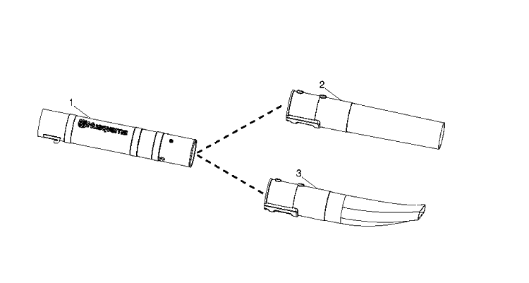 Tube Diagram and Parts List for 125BX 952715645 Husqvarna Leaf Blower / Vacuum