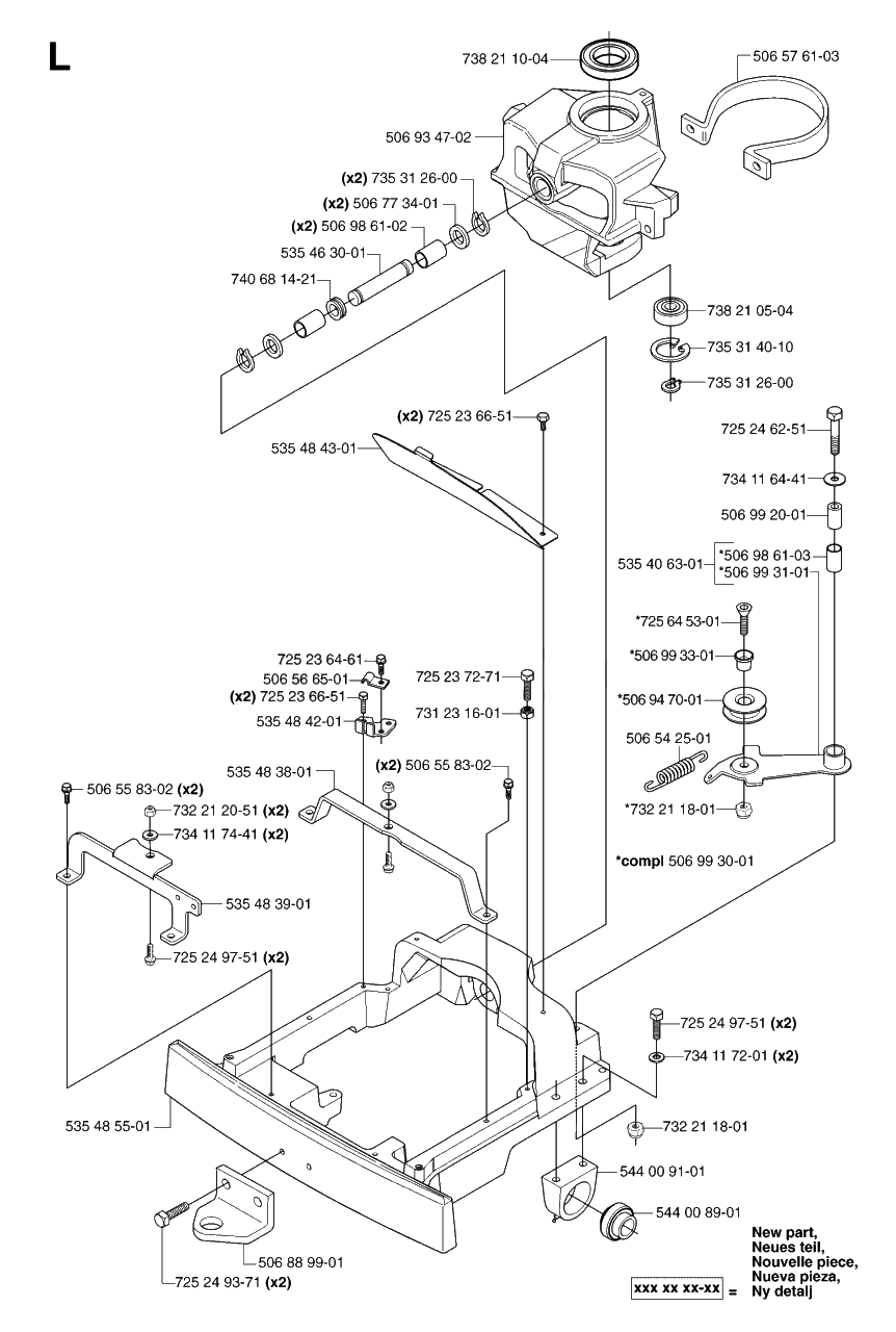 Steering Column Diagram and Parts List for PF21AWD (953536501)(2005-04) Husqvarna Lawn Tractor