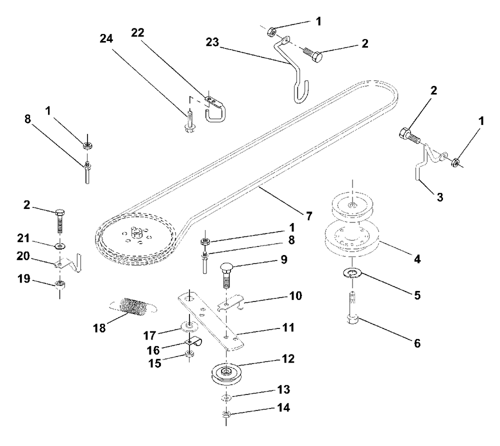 Ground Drive Diagram and Parts List for LR111 (954001212-A)(1994-07) Husqvarna Lawn Tractor