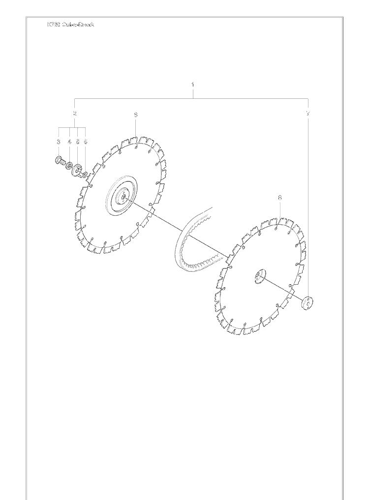 Cutting Blade And Centre Nut Diagram and Parts List for K760CUT-N-BREAK 2009-11 Husqvarna Table Saw Accessories