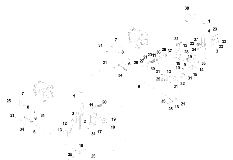 Motion Control Diagram and Parts List for BZ6127D (968999218) (BAM) (033600000 and Up)(2004-11) Husqvarna Lawn Mower