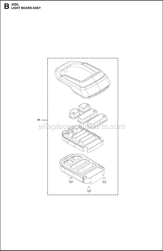 Control Panel Diagram and Parts List for 220IL  Husqvarna Trimmer