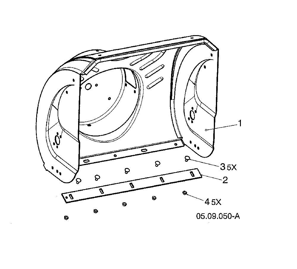 Auger housing Diagram and Parts List for 96193012204  Husqvarna Snow Blower