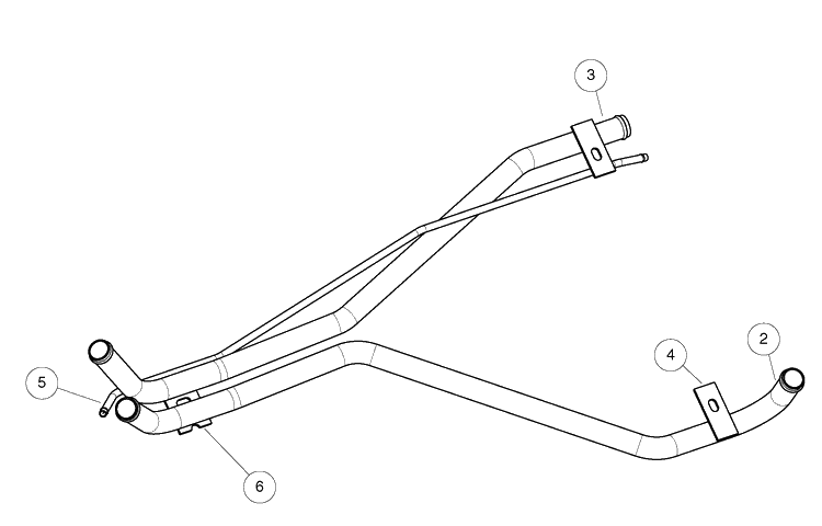 Coolant Pipes And Hoses Diagram and Parts List for HUV4421GXP 2009 Husqvarna Lawn Tractor