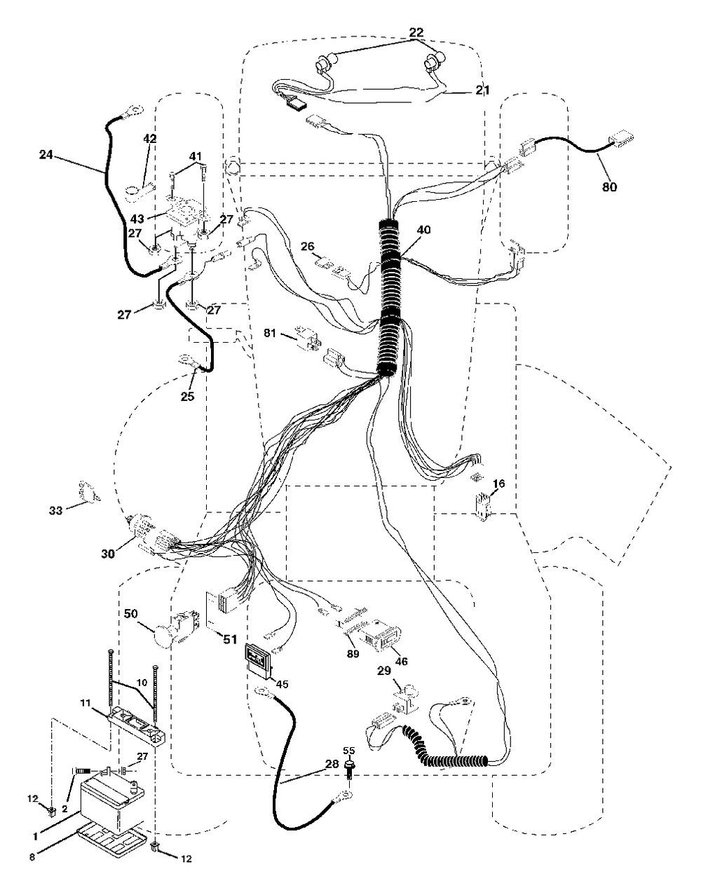 Electrical Diagram and Parts List for YTH1342XP (954569332-A)(2003-03) Husqvarna Lawn Tractor