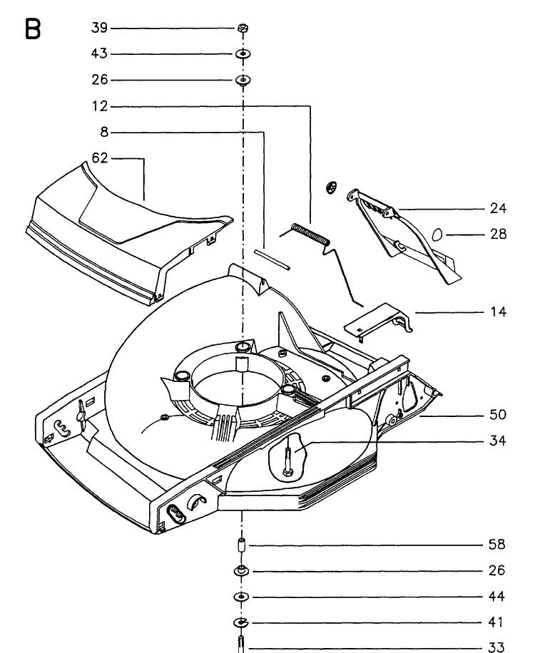 Frame 4 Diagram and Parts List for 46 ROYAL Husqvarna Lawn Mower