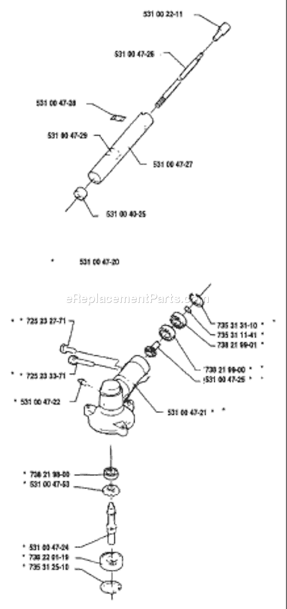 Page A Diagram and Parts List for 125LD 1993-05 Husqvarna Trimmer
