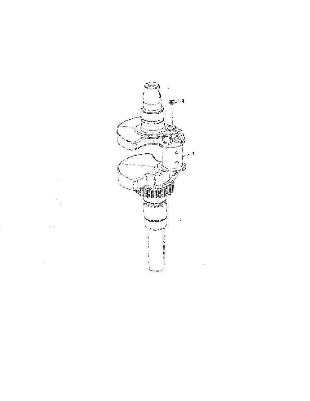 Crankshaft Diagram and Parts List for YT48CS-96043022400  Husqvarna Lawn Tractor