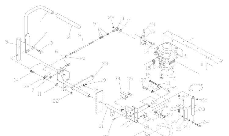 Motion Control Assembly Diagram and Parts List for ZTH6125KAA (968999166)(2002-10) Husqvarna Lawn Mower