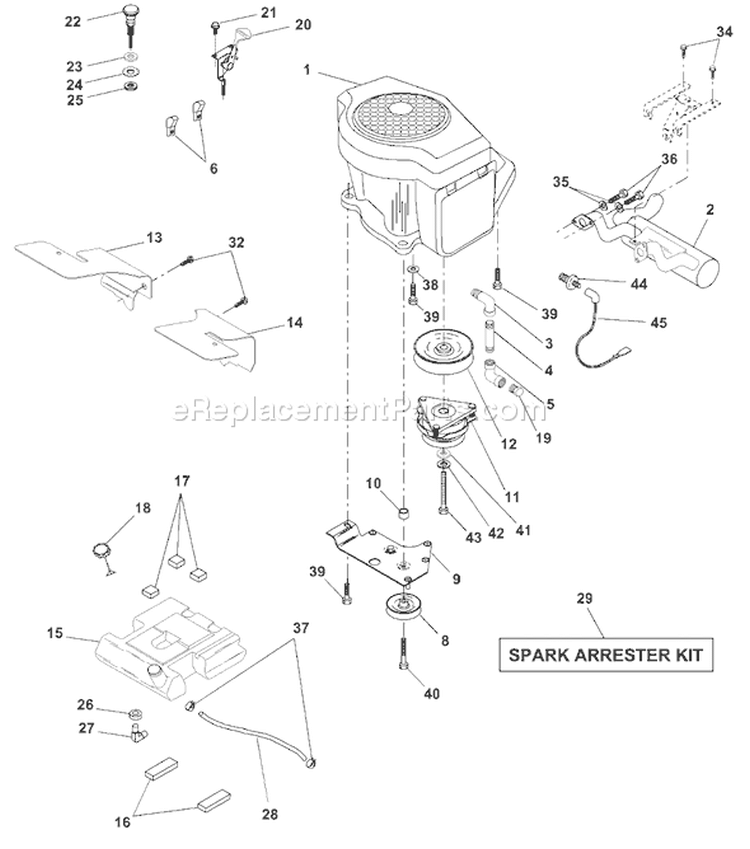 Page D Diagram and Parts List for 200 GTH  954001122A -1994-07 Husqvarna Lawn Tractor