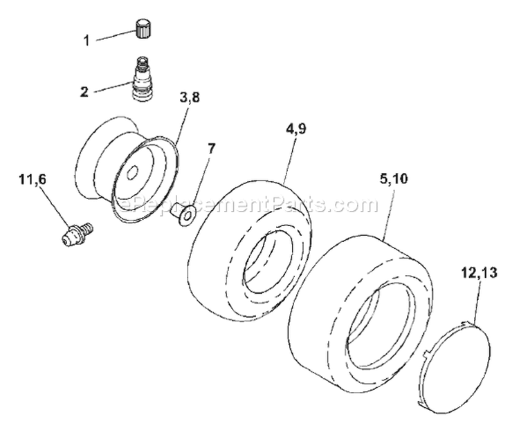 Page L Diagram and Parts List for 200 GTH  954001122VA -954001992 -1995-03 Husqvarna Lawn Tractor