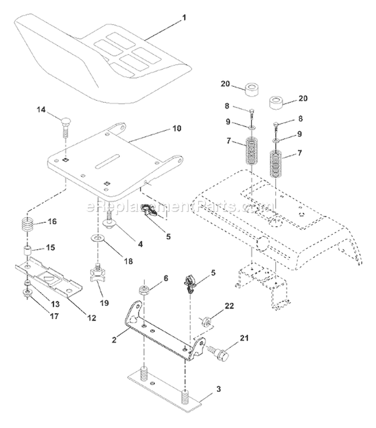 Page H Diagram and Parts List for 200 GTH  954001122VA -954001992 -1995-03 Husqvarna Lawn Tractor