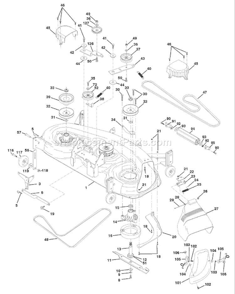 Page G Diagram and Parts List for 200 GTH  954140046B -1998-07 Husqvarna Lawn Tractor
